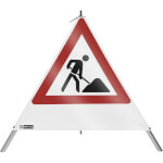 SafetyMarking Warnpyramide mit Symbol Schaufelmann Faltsignal ohne Text