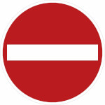Verkehrsschild Verbot der Einfahrt VZ: 267