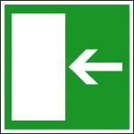Rettungsschild - nachleuchtend Rettungsweg rechts bzw. links