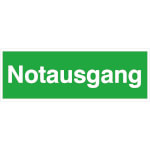 Fluchtweg - Zusatzschild- langnachleuchtend Notausgang