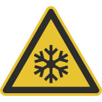 Warnschild Warnung vor niedriger Temperatur/Frost