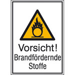 Warn-Kombischild Vorsicht! Brandfördernde Stoffe