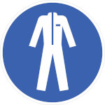 Gebotsschild Schutzkleidung benutzen