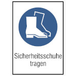 Gebots-Kombischild Sicherheitsschuhe tragen
