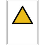 Warnkombischild mit Symbol und Text nach Wahl SL Symbol = 20 cm