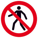 Verbotsschild Für Fußgänger verboten