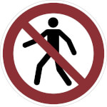 Verbotsschild Für Fußgänger verboten