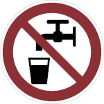 Verbotsschild Kein Trinkwasser