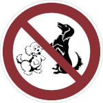 Verbotsschild Hundeverbot