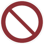 Verbotsschild Allgemeines Verbotszeichen