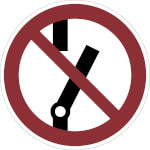 Verbotsschild auf Bogen Nicht schalten
