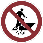 Verbotsschild Betreten verboten Durchsturzgefahr