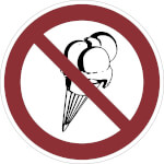 Verbotsschild Eisverbot