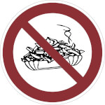 Verbotsschild Pommesverbot