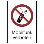 Verbots-Kombischild Mobilfunk verboten
