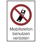 Verbots-Kombischild Mobiltelefon benutzen verboten