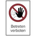 Verbots-Kombischild Betreten verboten