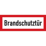 Hinweisschild für die Feuerwehr Brandschutztür