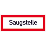 Hinweisschild für die Feuerwehr Saugstelle