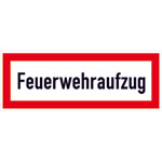 Hinweisschild für die Feuerwehr Feuerwehraufzug