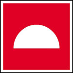 Brandschutzschild - langnachleuchtend Mittel und Geräte zur Brandbekämpfung