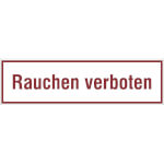 Hinweisschild zur Betriebskennzeichnung Rauchen verboten