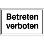 Hinweisschild - Betriebskennzeichnung Betreten verboten