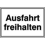 Hinweisschild für Ausfahrten Ausfahrt freihalten