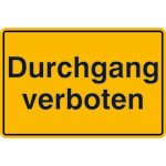 Hinweisschild zur Grundbesitzkennzeichnung