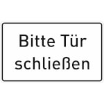Hinweisschild - Betriebskennzeichnung Bitte Tür schließen