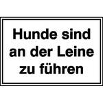 Hinweisschild für Wald- und Freizeitanlagen Hunde sind an der Leine zu führen