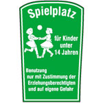 Spielplatzschild