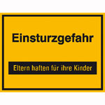 Hinweisschild zur Baustellenkennzeichnung