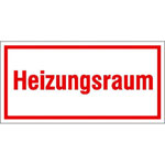 Hinweisschild - Betriebskennzeichnung Heizungsraum