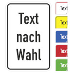 Individuell gefertigtes Aluminiumschild erhaben geprägt mit Text und Grundfarbe nach Wahl