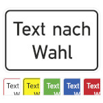 Individuell gefertigtes Aluminiumschild erhaben geprägt mit Text und Grundfarbe nach Wahl