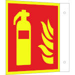Brandschutzschild PLUS - Fahne - langnachleuchtend + tagesfluoreszierend Feuerlöscher