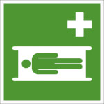 Erste-Hilfe-Schild - langnachleuchtend Krankentrage