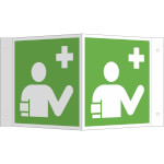 Erste-Hilfe-Schild - Winkel - langnachleuchtend