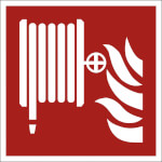Brandschutzschild - langnachleuchtend Löschschlauch