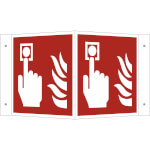 Brandschutzschild - Winkel - langnachleuchtend Brandmelder