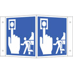 Hinweisschild - Winkel - langnachleuchtend Hausalarm