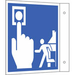 Hinweisschild - Fahne - langnachleuchtend Hausalarm