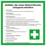 Aushang Notarzt-Einsatz