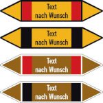Pfeilschild - Rohrleitungskennzeichnung für Durchflussstoffgruppen 4, 5, 8, 9