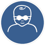 Gebotsschild Kleinkinder durch weitgehend lichtundurchlässige
