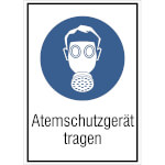 Gebots-Kombischild Atemschutzgerät tragen