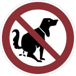 Verbotsschild Hier kein Hundeklo