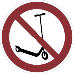 Verbotsschild Kickboard fahren verboten