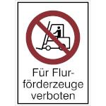 Verbots-Kombischild Für Flurförderzeuge verboten